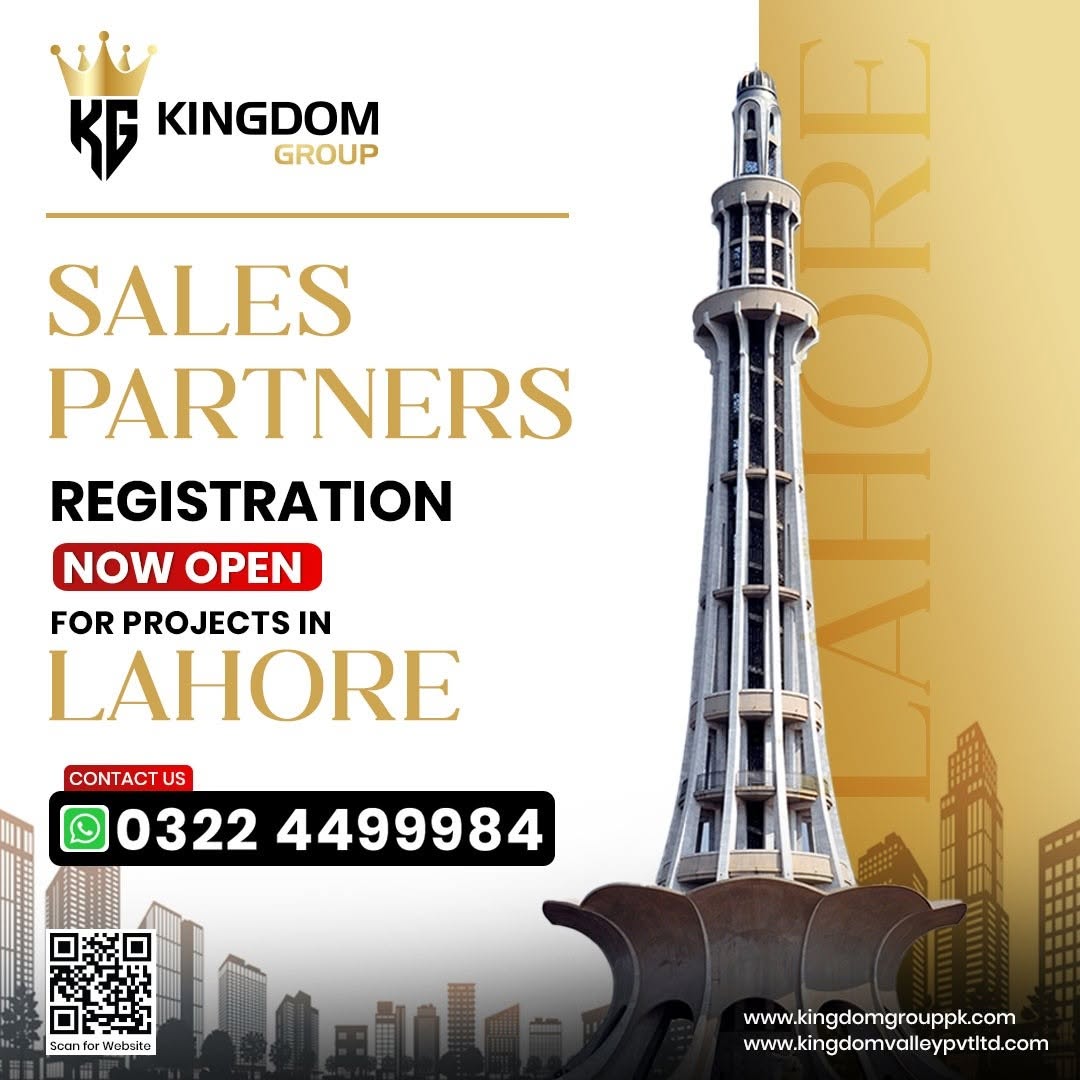 Kingdom valley Lahore sales partner registration